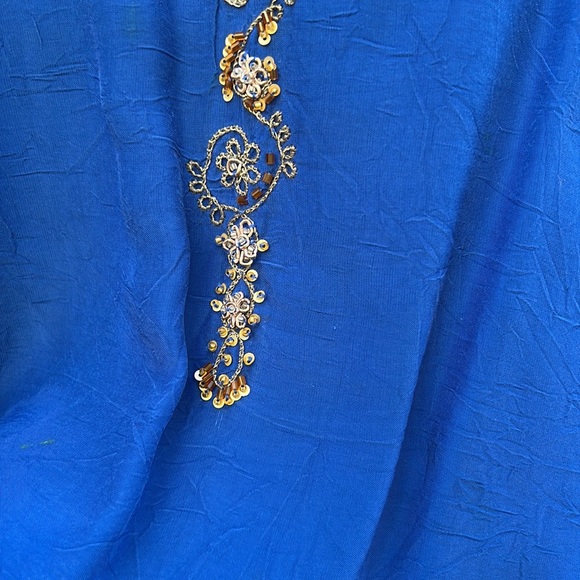 J. Jill gold embellished tie waist blouse.  Vintage J. Jill! - Picture 6 of 14